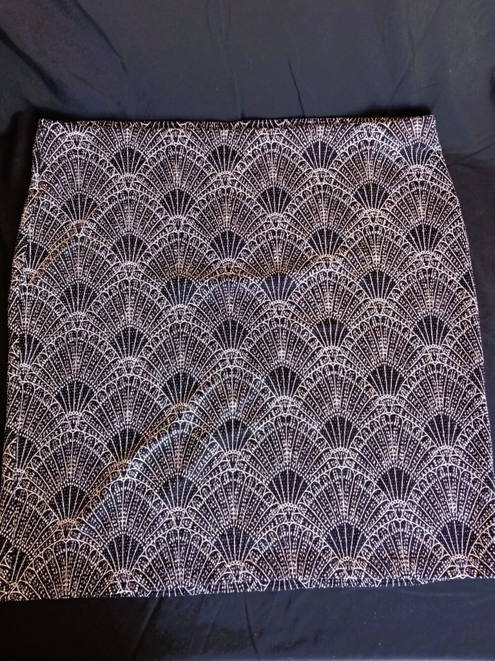 Sparkly and stretchy black and white skirt
